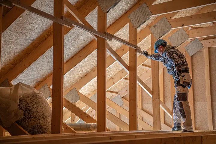 Attic inspection and insulation work