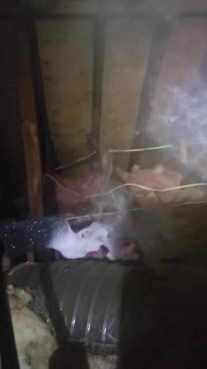 Fog test showing duct leakage clue